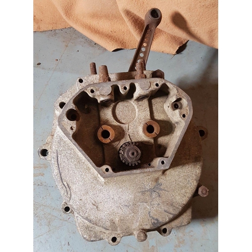 356 - c. 1924 Norton 500 cc crankcases and flywheel, number 9399, 79/100, buyers should check how complete... 