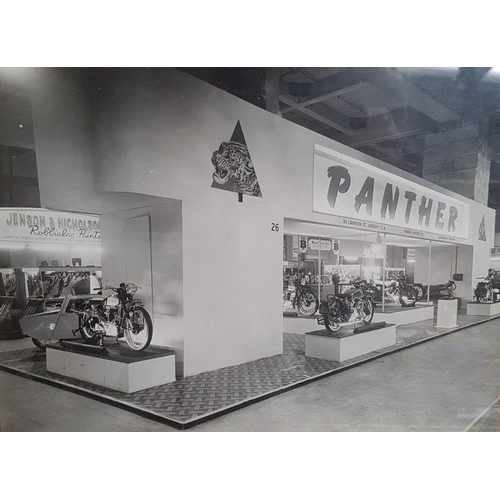 81 - An Original set of five Panther display photographs, from the Cycle & Motorcycle Show, Earls Court, ... 