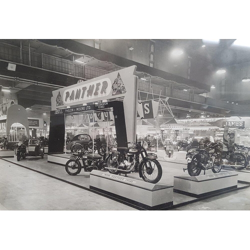 81 - An Original set of five Panther display photographs, from the Cycle & Motorcycle Show, Earls Court, ... 