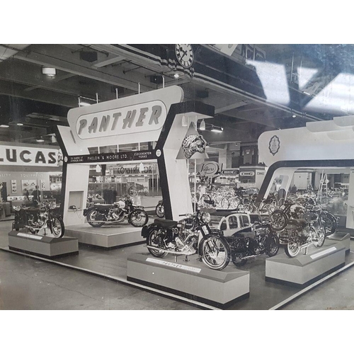 81 - An Original set of five Panther display photographs, from the Cycle & Motorcycle Show, Earls Court, ... 