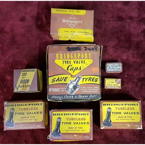 87 - Various NOS Bridgeport tyre valves, boxed.