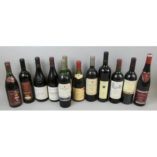 217 - Mixed red case of twelve bottles, Imperial Gran Reserva, 1975 x 2, Domiane Labeye, 1976 x 1 and nine... 