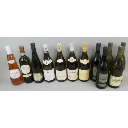 218 - Mixed white case of twelve bottles, Chat. de la Cardine, 1990 x 3 and nine assorted (12).