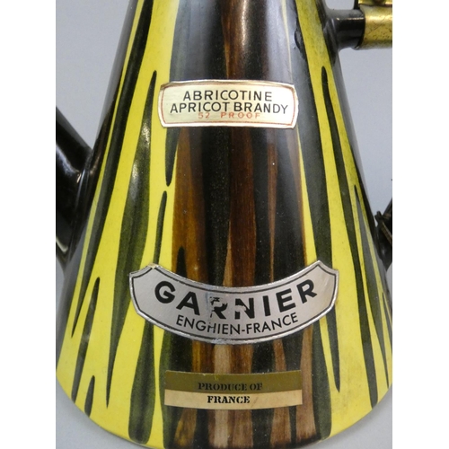 230 - Garnier triple decanter, Cherry brandy, Apricot brandy, Creme de Menthe, Garnier quadruple decanter,... 