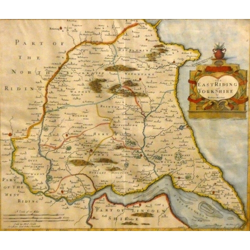 269 - Robert Morden (c.1650 - 1703), The East Riding of Yorkshire, a two-page map, c.1695, copper plate en... 