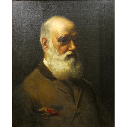 346 - Attributed to Frederick William Elwell (1870-1958), Portrait of J. A. Wade, unsigned, oil on canvas,... 