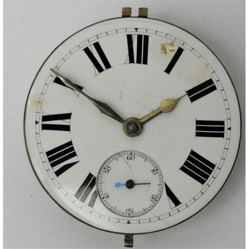 68 - Of Driffield interest - Thomas Stockdale, Driffield, a pocket watch movement, the white enamel two p... 