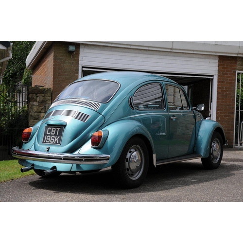 1007 - 1972 VW Beetle 1300cc. Registration number CBT 196K. Chassis number 122414662. Engine number AB46222... 