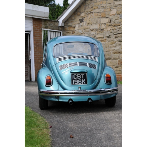 1007 - 1972 VW Beetle 1300cc. Registration number CBT 196K. Chassis number 122414662. Engine number AB46222... 