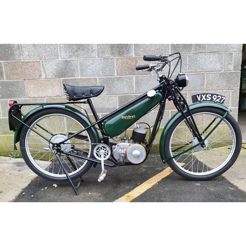 1017 - 1951 Francis Barnett Powerbike, 98 cc. Registration number VXS 927 (non transferrable). Frame number... 