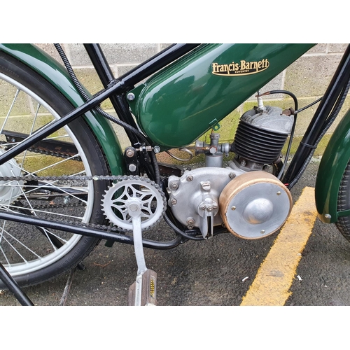 1017 - 1951 Francis Barnett Powerbike, 98 cc. Registration number VXS 927 (non transferrable). Frame number... 