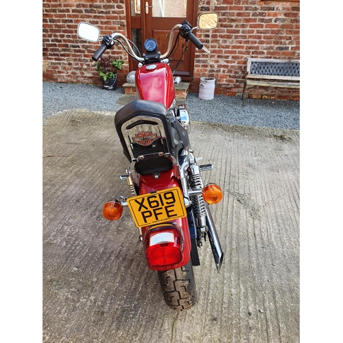 1045 - 2001 Harley Davidson XL 1200 Sportster Custom, 1200cc (see text). Registration number X619 PFE. Fram... 