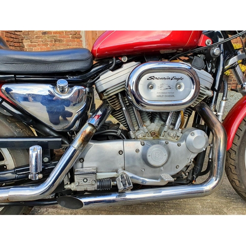 1045 - 2001 Harley Davidson XL 1200 Sportster Custom, 1200cc (see text). Registration number X619 PFE. Fram... 