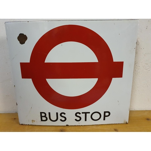 17 - A enamel double side, wall mounted advertising sign, London Transport Bus Stop, by Burnham, London, ... 