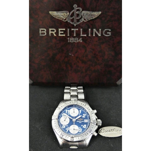 110 - Breitling - a stainless steel Chrono Colt automatic chronometer wrist watch, c. 1999, reference A130... 