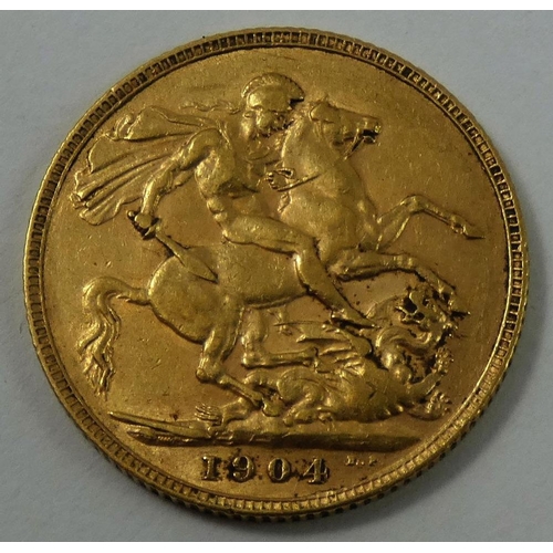 68 - Edward VII sovereign, 1904.