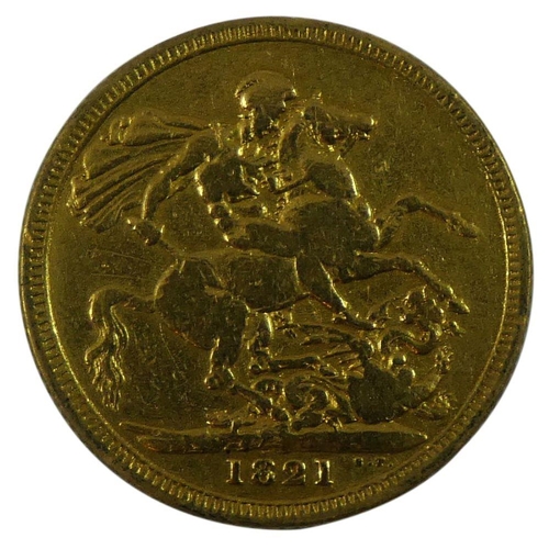 77 - George IIII sovereign, 1821.