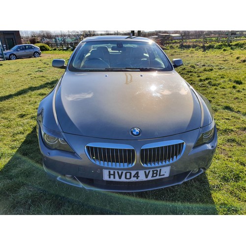 1010 - 2004 BMW 645 Ci automatic, 4,398 cc. Registration number HV04 VBL. Chassis number WBAEH72060B534142.... 