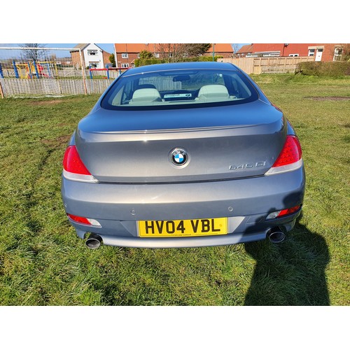 1010 - 2004 BMW 645 Ci automatic, 4,398 cc. Registration number HV04 VBL. Chassis number WBAEH72060B534142.... 