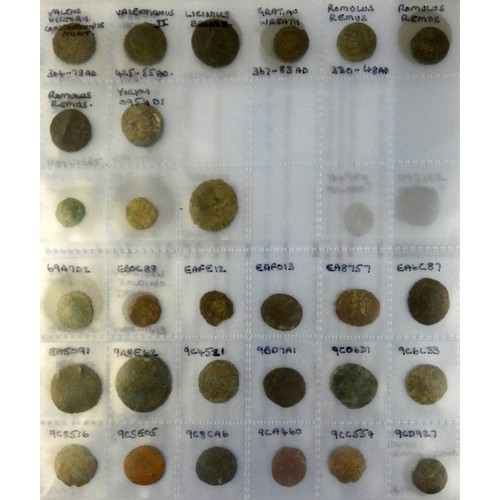 117 - A folder containing Roman and British coins found by metal detectorist locally in East Yorkshire, to... 