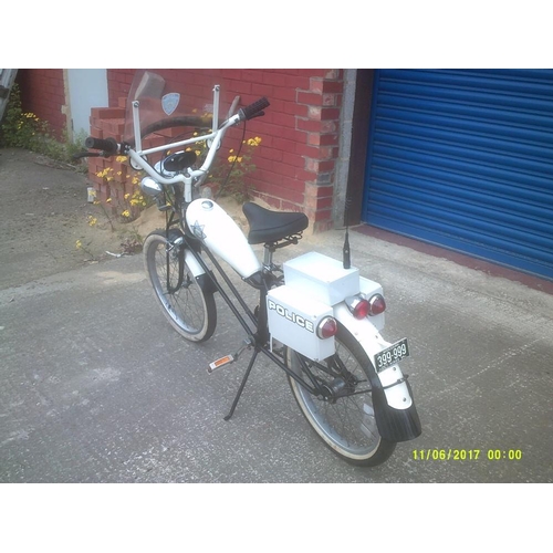 47 - Police Raleigh Grifter, a customised bicycle to look like a 1960's American  police motorcycle, with... 