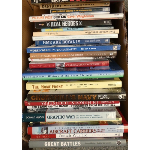 71 - An extensive collection of mainly military related hard back books in six boxes (6)