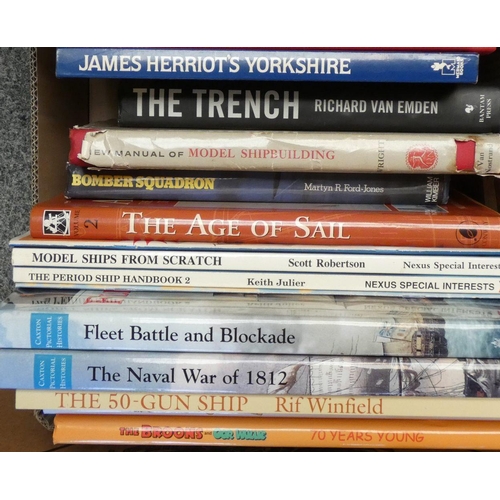 71 - An extensive collection of mainly military related hard back books in six boxes (6)