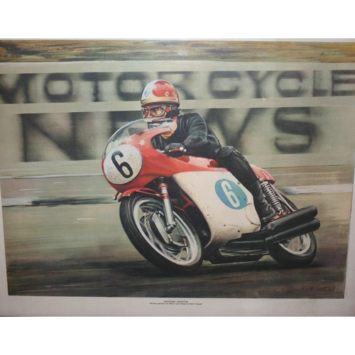 13 - Jim Blanchard (born 1942), a signed set of four limited edition prints, Mike Hailwood 65/750, M.V. A... 