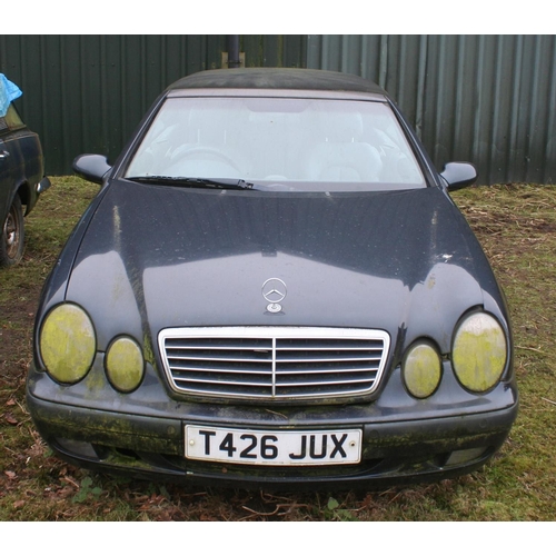 1003 - 1999 Mercedes 320 CLK sport auto, 3199 cc. Registration number T426 JUX. Chassis number WDB2084652T0... 