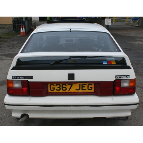 1004 - 1989 Citroen BX 16RS Pilot, 1580 cc. Registration number G367 JEG. Chassis number VF 7XBXB0050XB2770... 