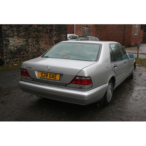 1005 - 1998 Mercedes Benz S280, 2,799 cc. Registration number S28 OAE. Chassis number TBC. Engine number TB... 