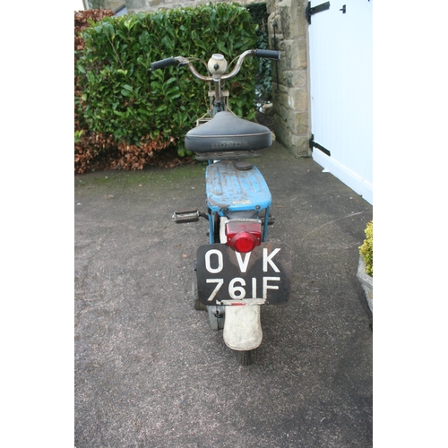 1017 - 1967 Honda P50, 49 cc. Registration number OVK 761F (not registered with DVLA). Frame number 176.914... 