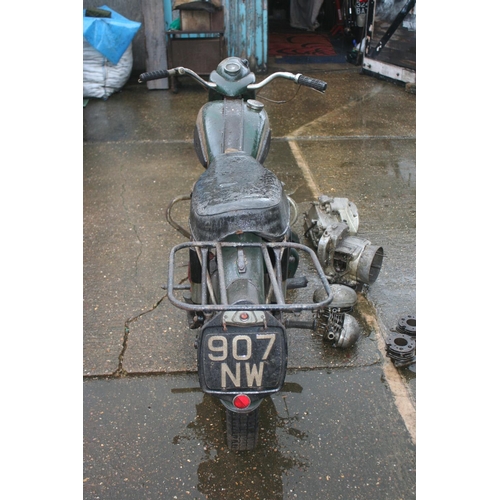 1027 - 1958 Velocette Valiant, project, 192 cc. Registration number 907 NW. Frame number 1542/33. Engine nu... 