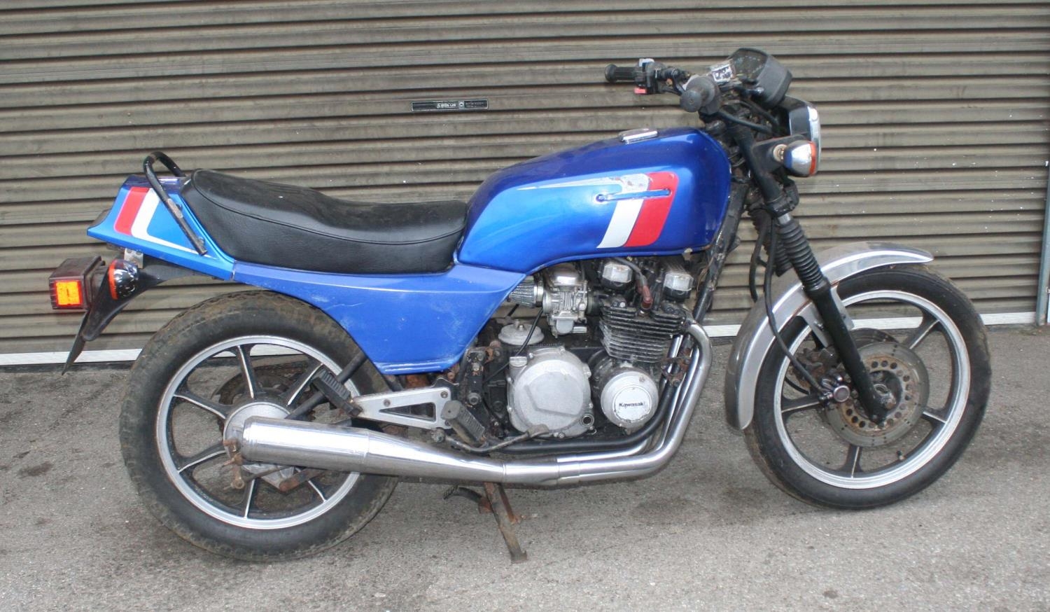 1985 Kawasaki KZ400, 399 cc. Registration number B793 WWU. F