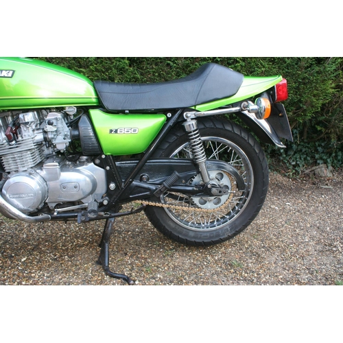 1038 - 1978 Kawasaki Z650, 652 cc. Registration number FCA 64S. Frame number KX650B038303. Engine number KZ... 