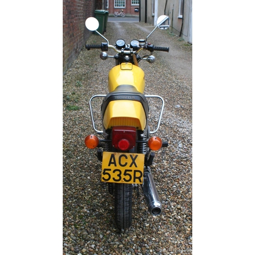 1040 - 1977 Honda 250T, 249 cc. Registration number ACX 535R. Frame number CJ250T-2013121. Engine number CJ... 