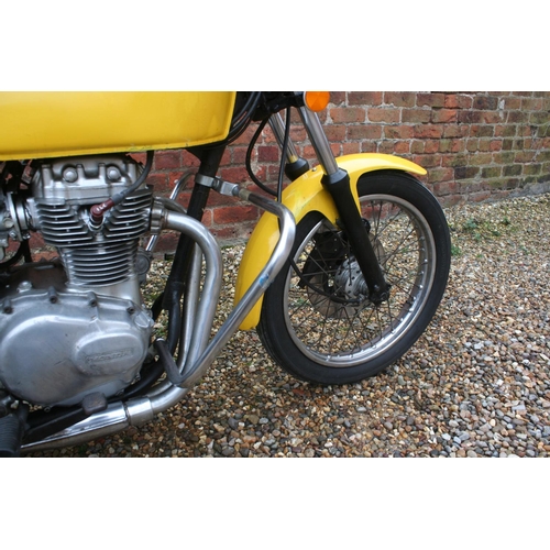 1977 Honda 250T, 249 cc. Registration number ACX 535R. Frame