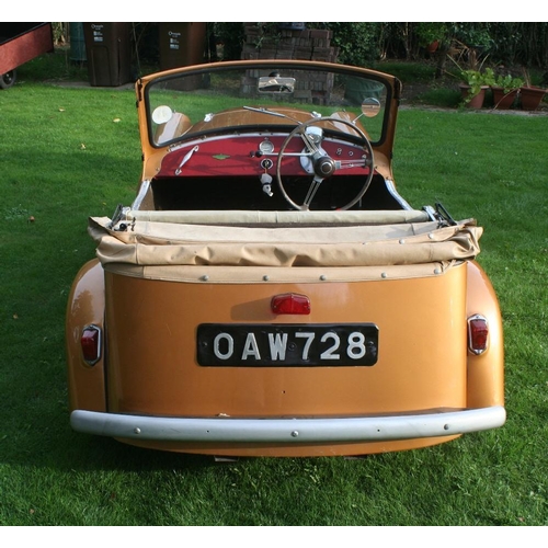 1007 - 1956 Bond Mk D Deluxe, 197 cc. Registration number OAW728. Chassis number H11/12381DC (Note the V5C ... 