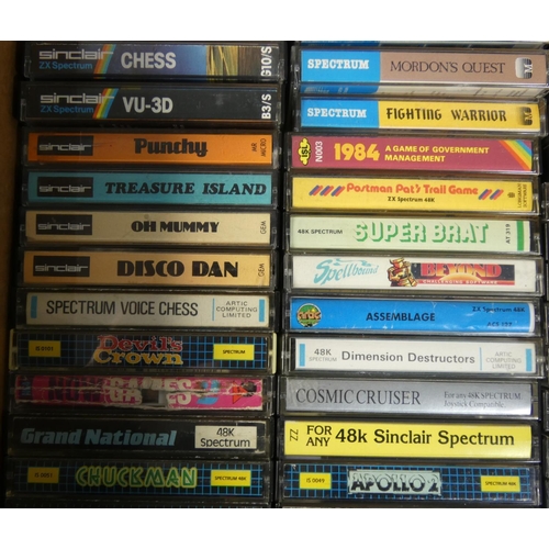 Approximately one hundred and fifty ZX Spectrum cassette tape 