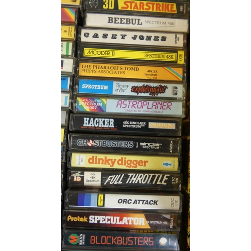 Approximately one hundred and fifty ZX Spectrum cassette tape 