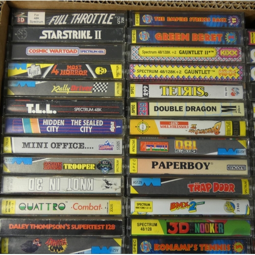 Approximately one hundred and twenty ZX Spectrum cassette tape 