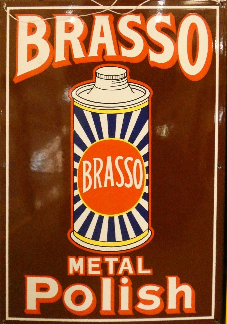 Sold at Auction: BRASSO METAL POLISH SIGN