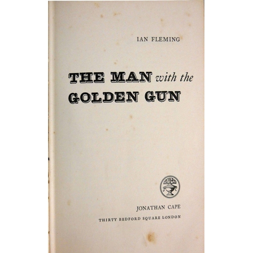 80 - First edition James Bond, Man with a Golden Gun by Ian Flemming. Published 1965 by Jonathan Cape, du... 