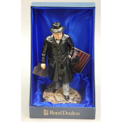 221 - A Royal Doulton figure, Winston S. Churchill, modelled by Alan Maslankowski, HN3433, limited edition... 