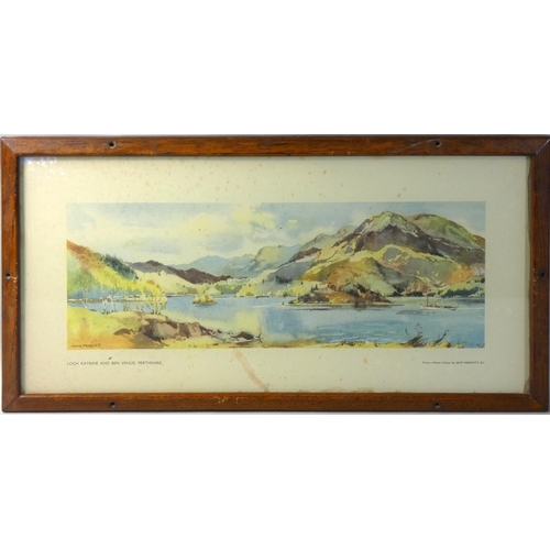 217 - A framed carriage print depicting 'Loch Katrine and Ben Venue', signed bottom left corner 'Jack Marr... 