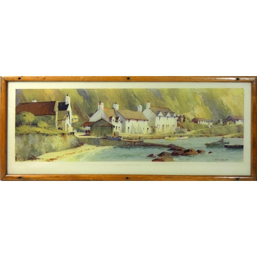 228 - A framed carriage print depicting 'Nevin, Caernarvonshire', signed bottom right hand corner 'Ellis S... 