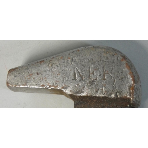 206a - A N.E.R. adjustable workshop wrench stamped N.E.R. 31 cm long.