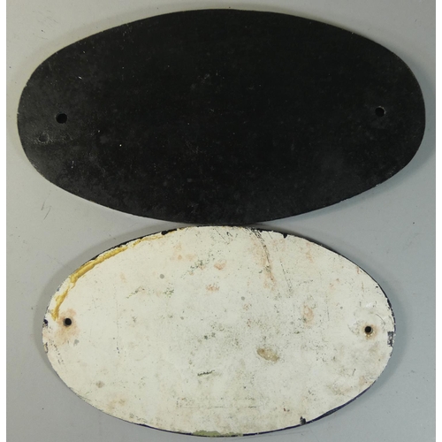 202 - Two oval bridge plates, Nos. 36 and 138 (2).