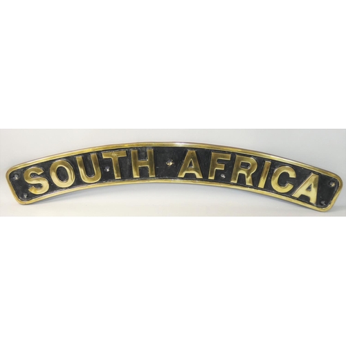 206 - A replica brass nameplate 