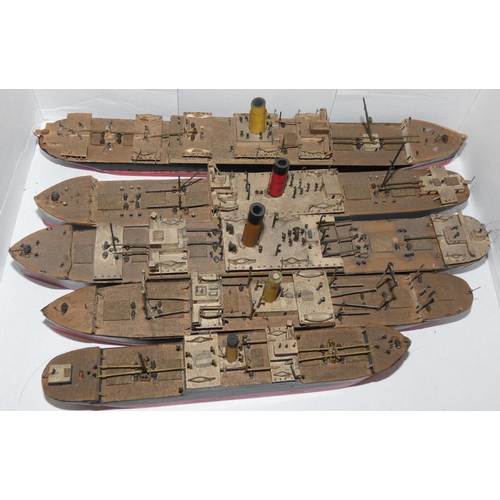 200 - Five scratchbuilt model boats, c.1930's, each dated and named with additional information to the und... 